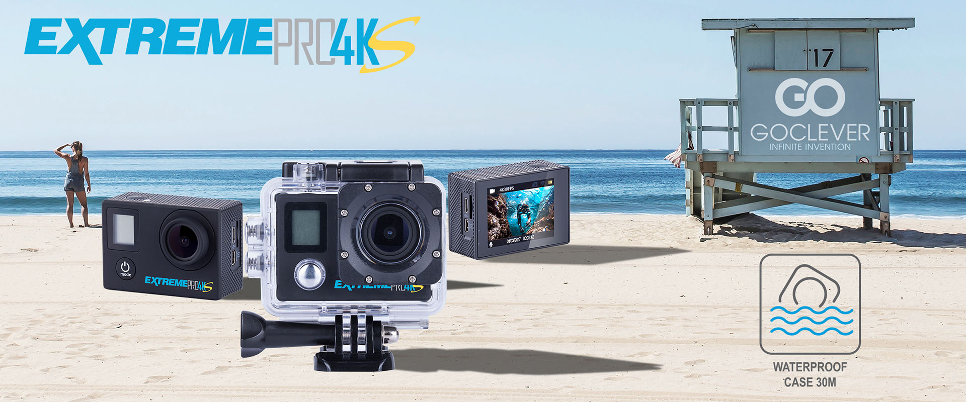 Видеорегистратор Extreme Pro 4K S GoClever спортивная камера